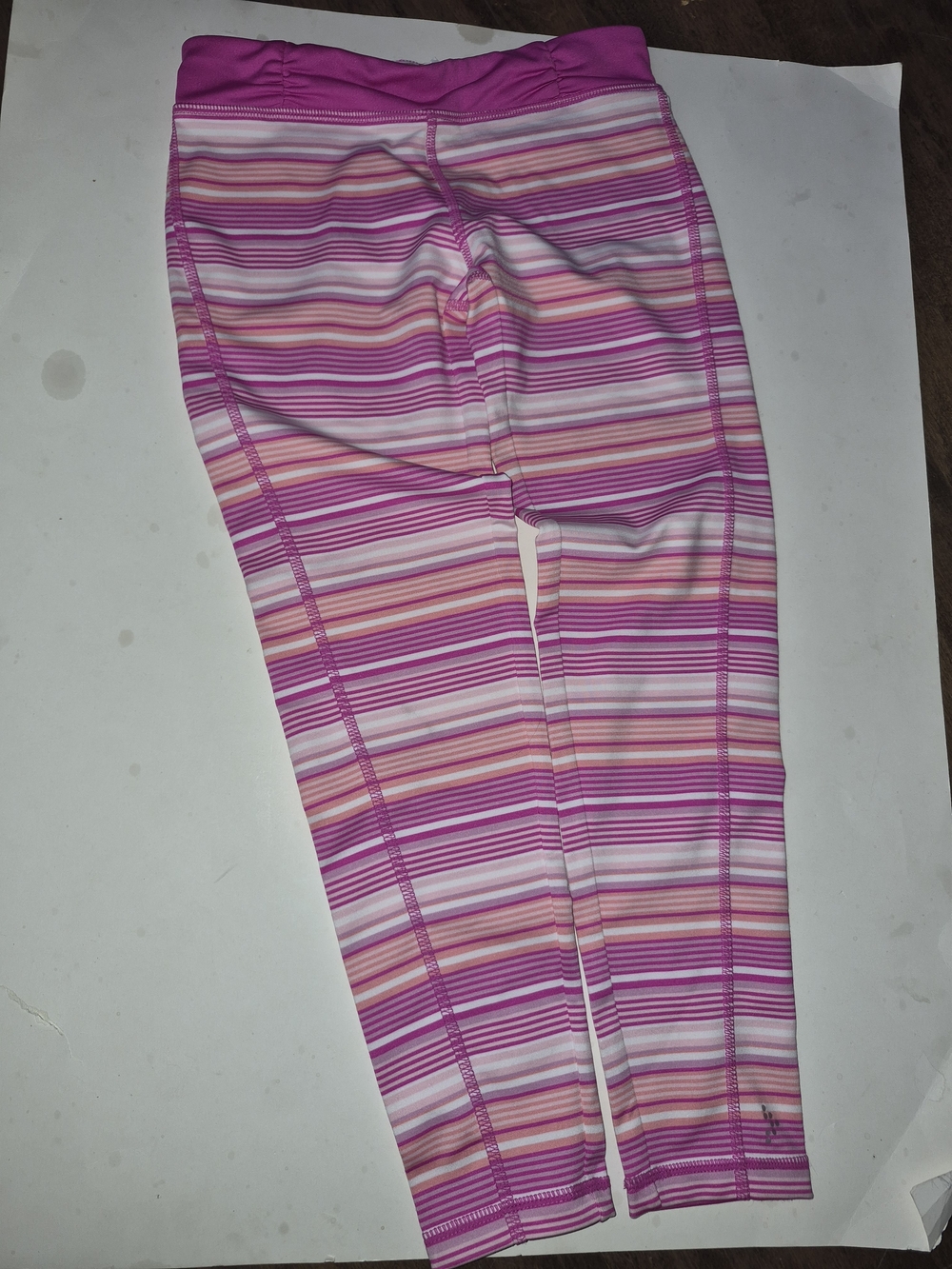Gymgo Girls' Pink Striped Active Leggings Gymboree 10-12 NWT